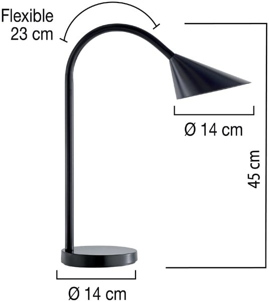 Bureaulamp Unilux Sol Led Zwart Muldi